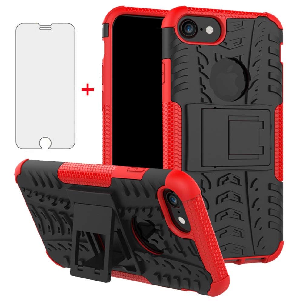 iPhone 8本体 付属品完備 Amazon.com: Phone Case for iPhone 7 8 with Tempered Glass
